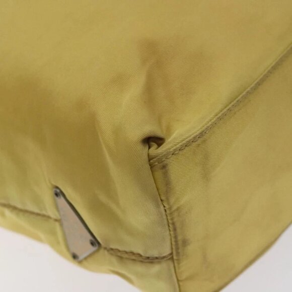 PRADA Hand Bag Nylon Yellow Silver Auth 128229 - Picture 10 of 14